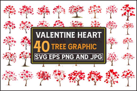 Download Valentine Heart Tree Graphic Bundle - Valentine Collection