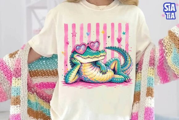 Download Cute Alligator Valentine PNG Clipart - Valentine Collection